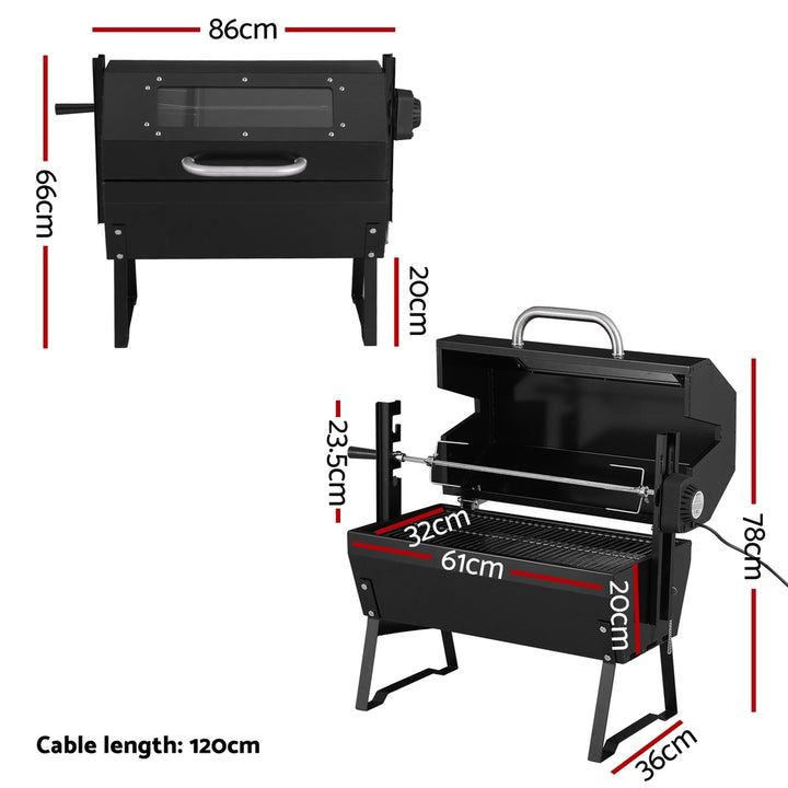 Grillz BBQ Grill Charcoal Electric Smoker Roaster - VogueDecor.au