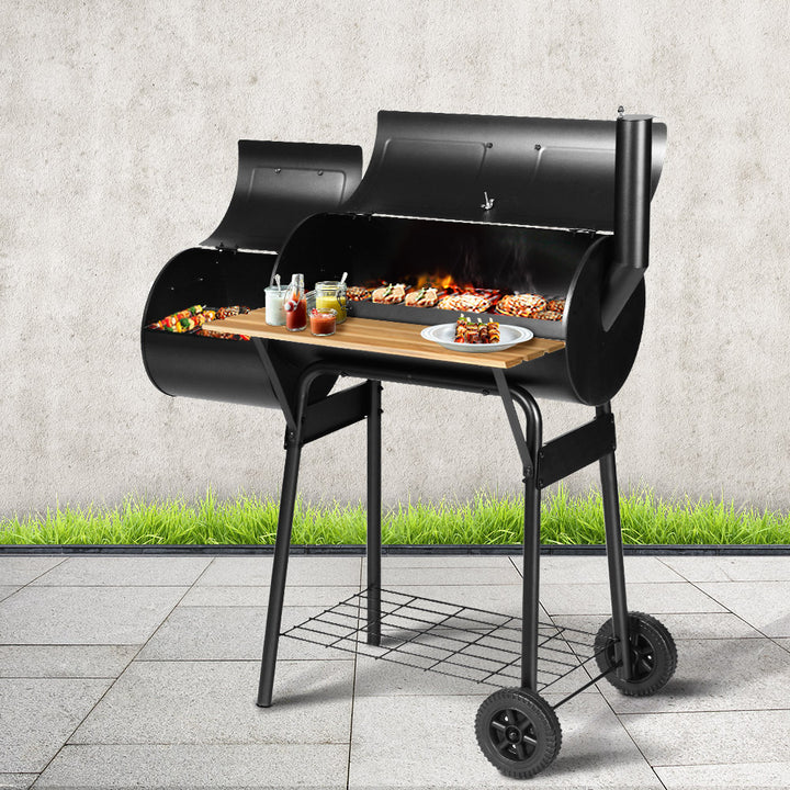 Grillz BBQ Grill 2-In-1 Offset Charcoal Smoker - VogueDecor.au
