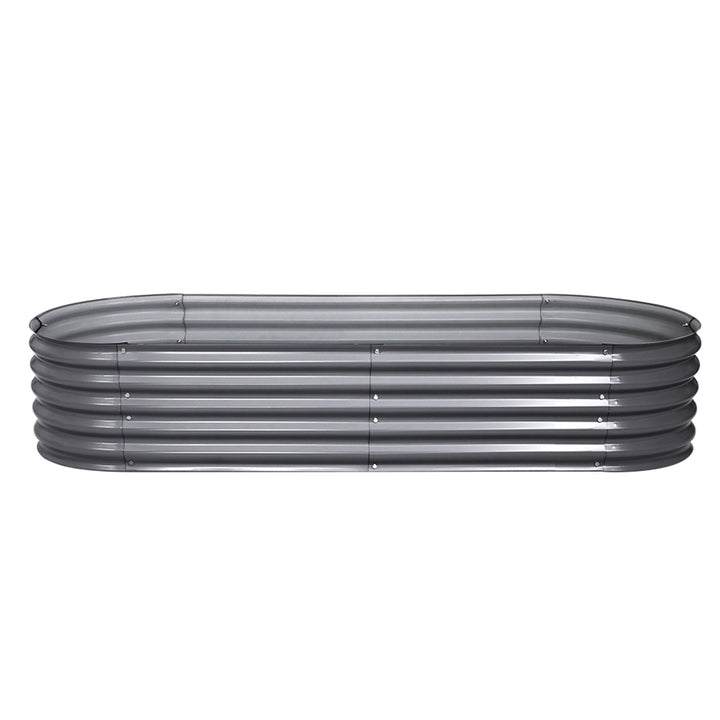 Green Fingers Garden Bed 160X80X42cm Oval Planter Box Raised Container Galvanised - VogueDecor.au