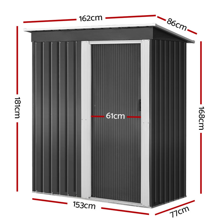 Giantz Garden Shed 1.62x0.86M Sheds Outdoor Storage Tool Workshop House Shelter Sliding Door - VogueDecor.au
