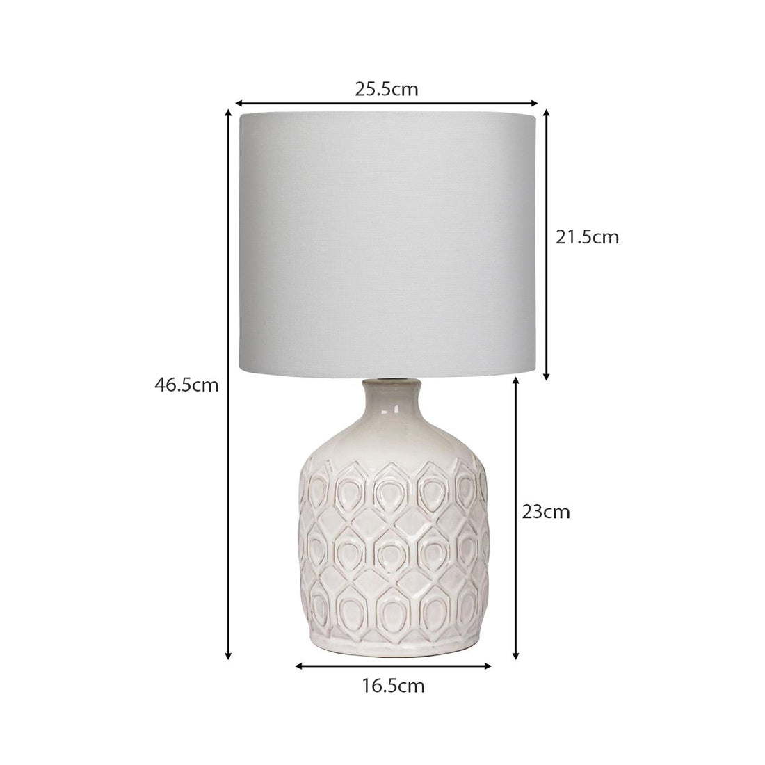 Sarantino Ceramic Table Lamp In Cream - VogueDecor.au