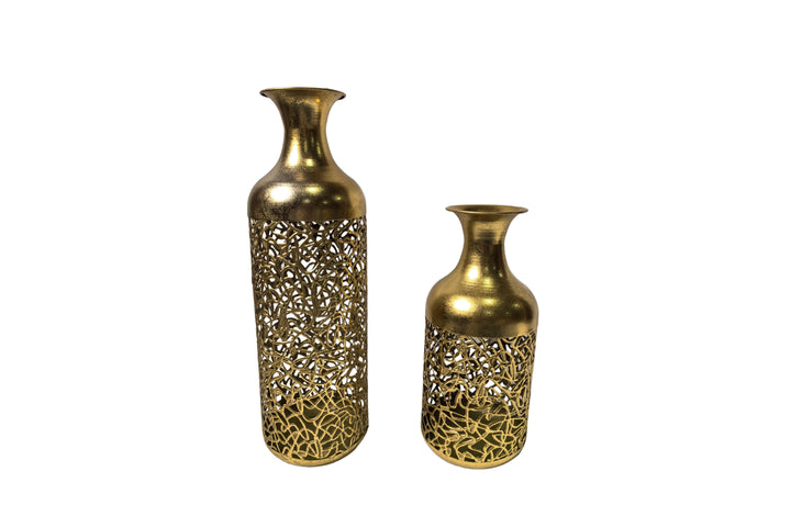 Maya Vase - Set of 2 - Gold - VogueDecor.au