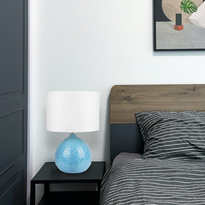 Boden Ceramic Table Lamp - Blue - VogueDecor.au