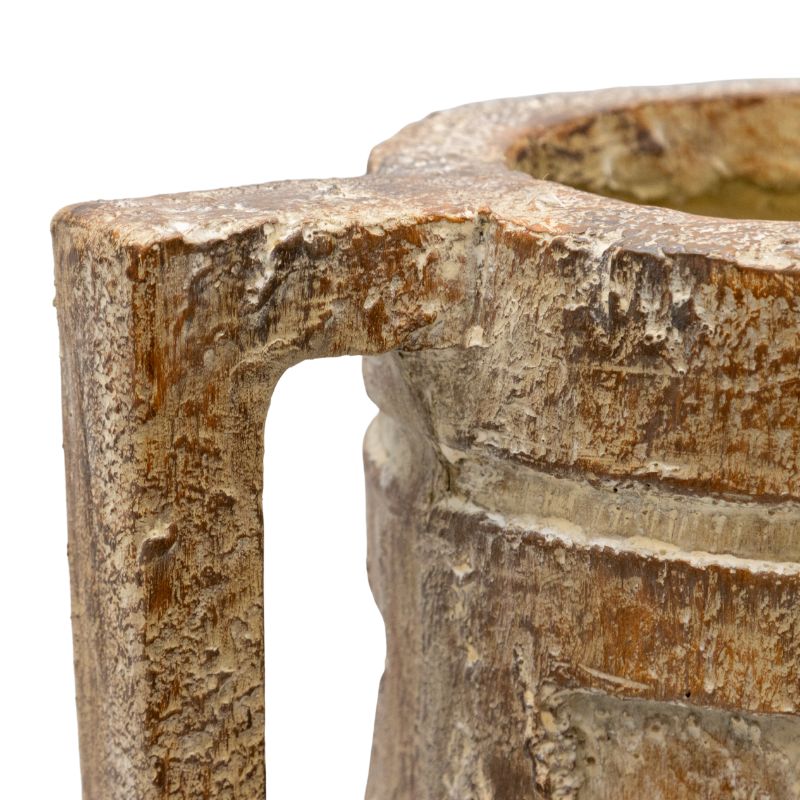 Aged Tribal Style Decorative Urn / Dried Flower Vase 46cm - VogueDecor.au