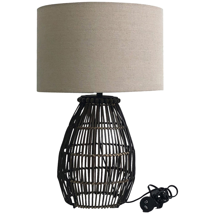 Emporium Rattan Table Lamp 35x55cm - VogueDecor.au
