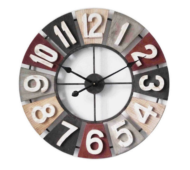 Retro Number Metal & Wall Clock 60cm - VogueDecor.au