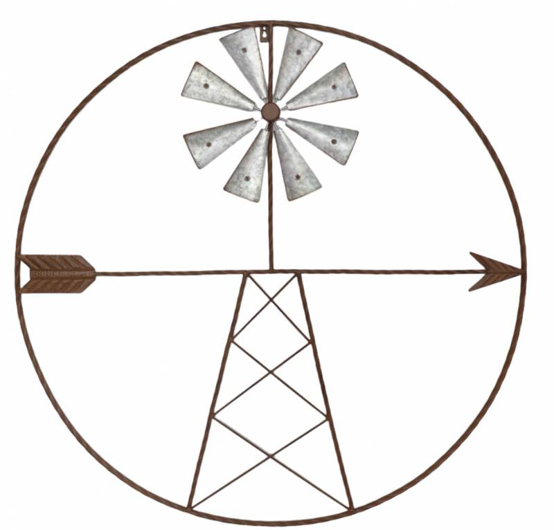 Metal Windmill Wall Art 91x91cm - VogueDecor.au