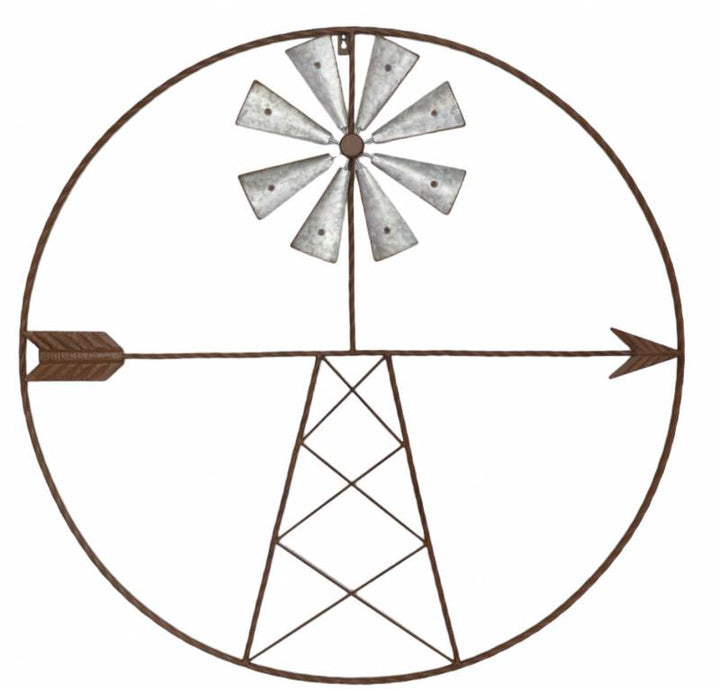 Metal Windmill Wall Art 91x91cm - VogueDecor.au