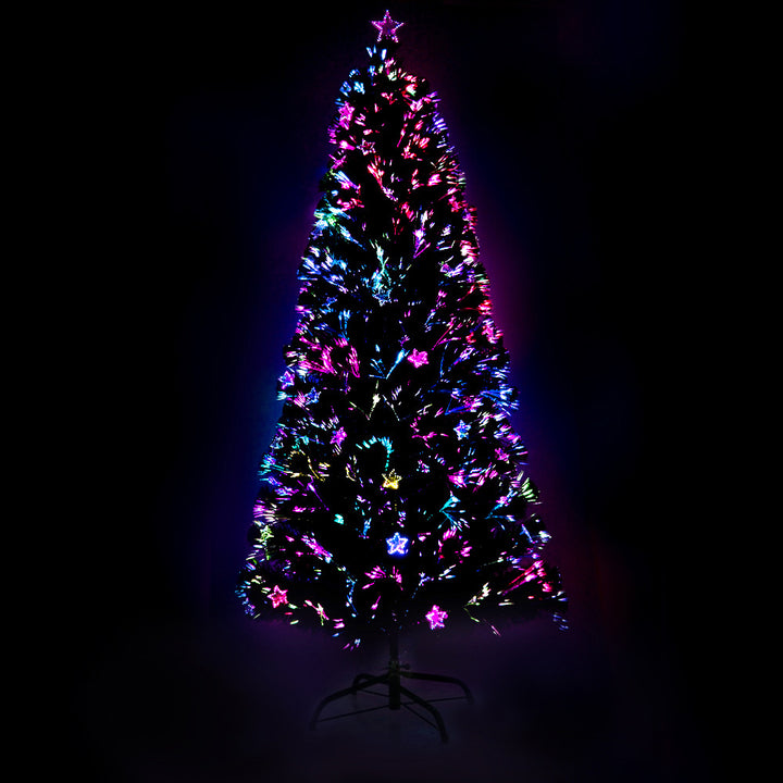 Jingle Jollys 1.8m Christmas Tree Optic Fibre LED Xmas tree Multi Colour - VogueDecor.au