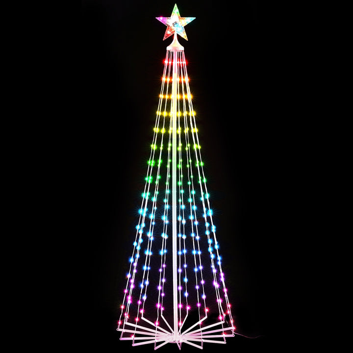 1.8M Christmas Tree 265 LED RGB Fairy Lights Jingle Jollys - VogueDecor.au