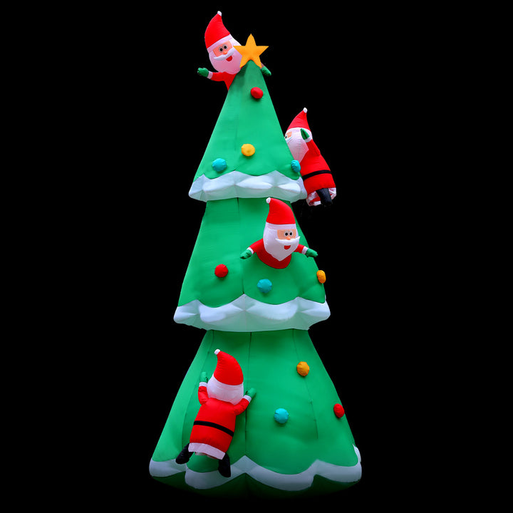 Jingle Jollys Christmas Inflatable Santa Tree 5M Illuminated Decorations - VogueDecor.au