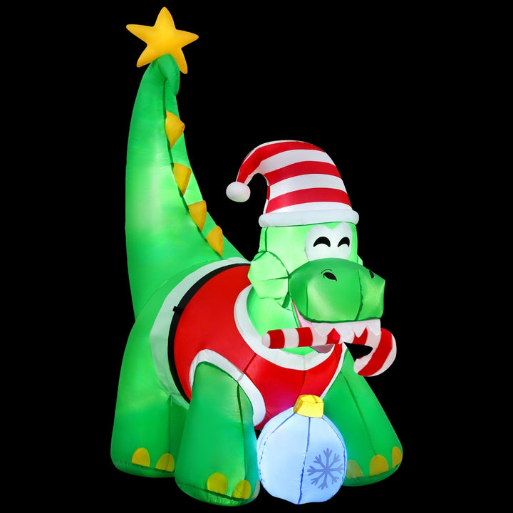 Jingle Jollys Christmas Inflatable Dinosaur 1.86M Height LED Decorations Illuminated - VogueDecor.au