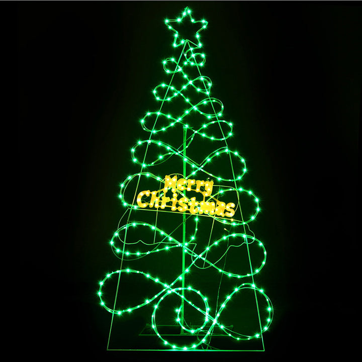 1.7M Christmas Tree 230 LED RGB Motif Lights Jingle Jollys - VogueDecor.au