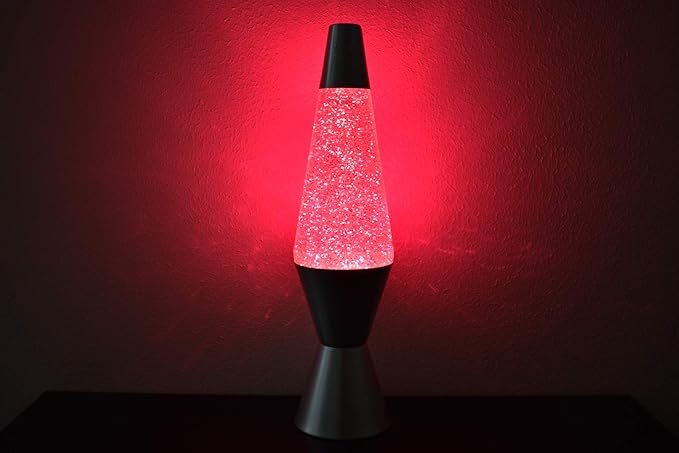 Silver/Pink Diamond Glitter Lamp