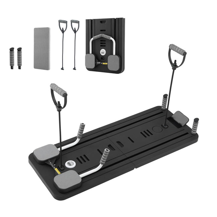 Everfit Pilates Reformer Abdominal Exercise Board Push Up Set Fitness Black