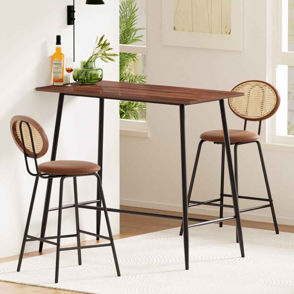 Artiss Bar Table Stools Set Dining Desk Industrial Kitchen Chairs Cafe Pub - VogueDecor.au