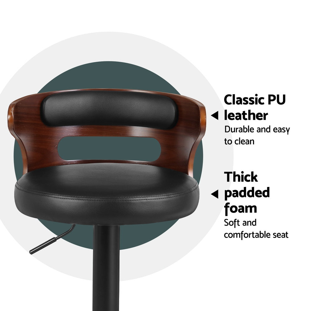 Artiss 4x Bar Stools Gas Lift Faux Leather - VogueDecor.au