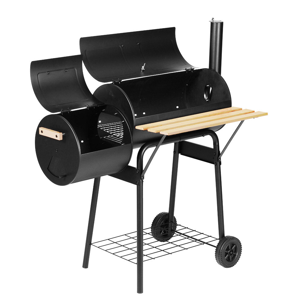 Grillz BBQ Grill 2-In-1 Offset Charcoal Smoker - VogueDecor.au