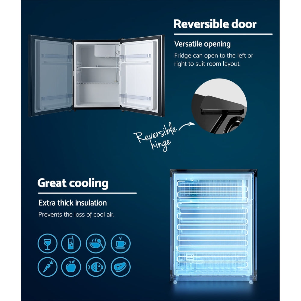Devanti 70L Bar Fridge Black - VogueDecor.au
