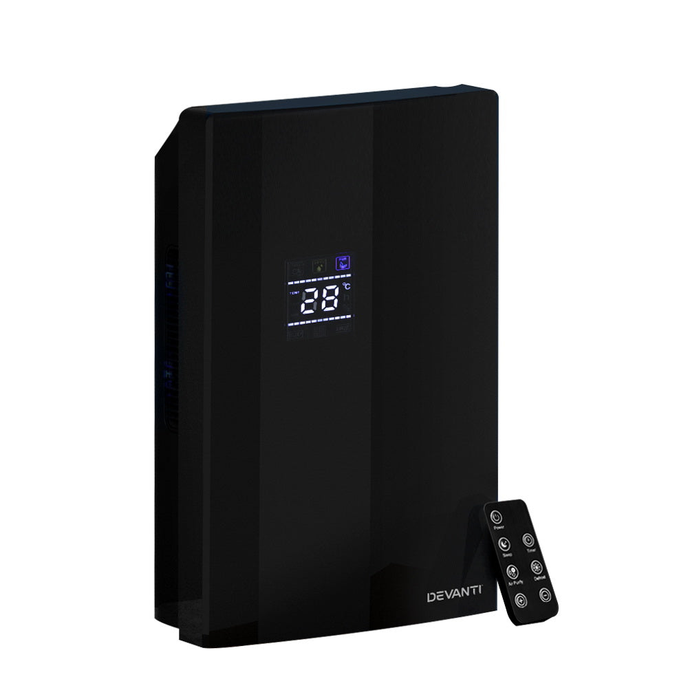 Devanti Dehumidifier 2L Air Purifier Black - VogueDecor.au