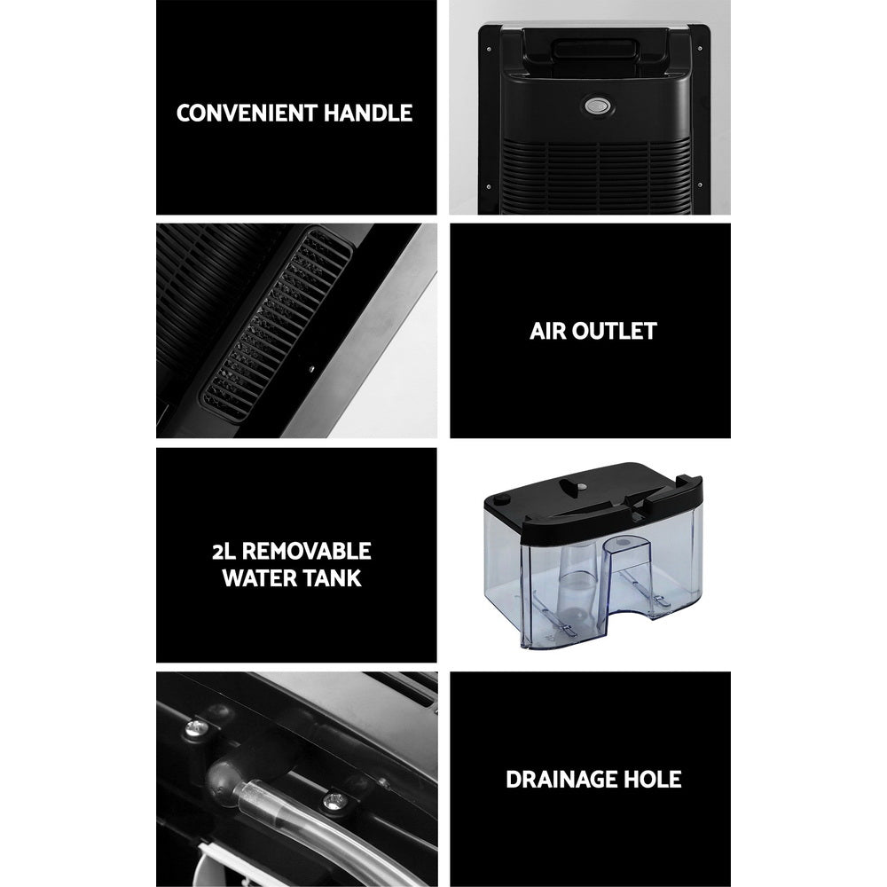 Devanti Dehumidifier 2L Air Purifier Black - VogueDecor.au