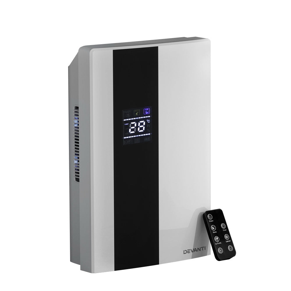 Devanti Dehumidifier 2L Air Purifier White - VogueDecor.au