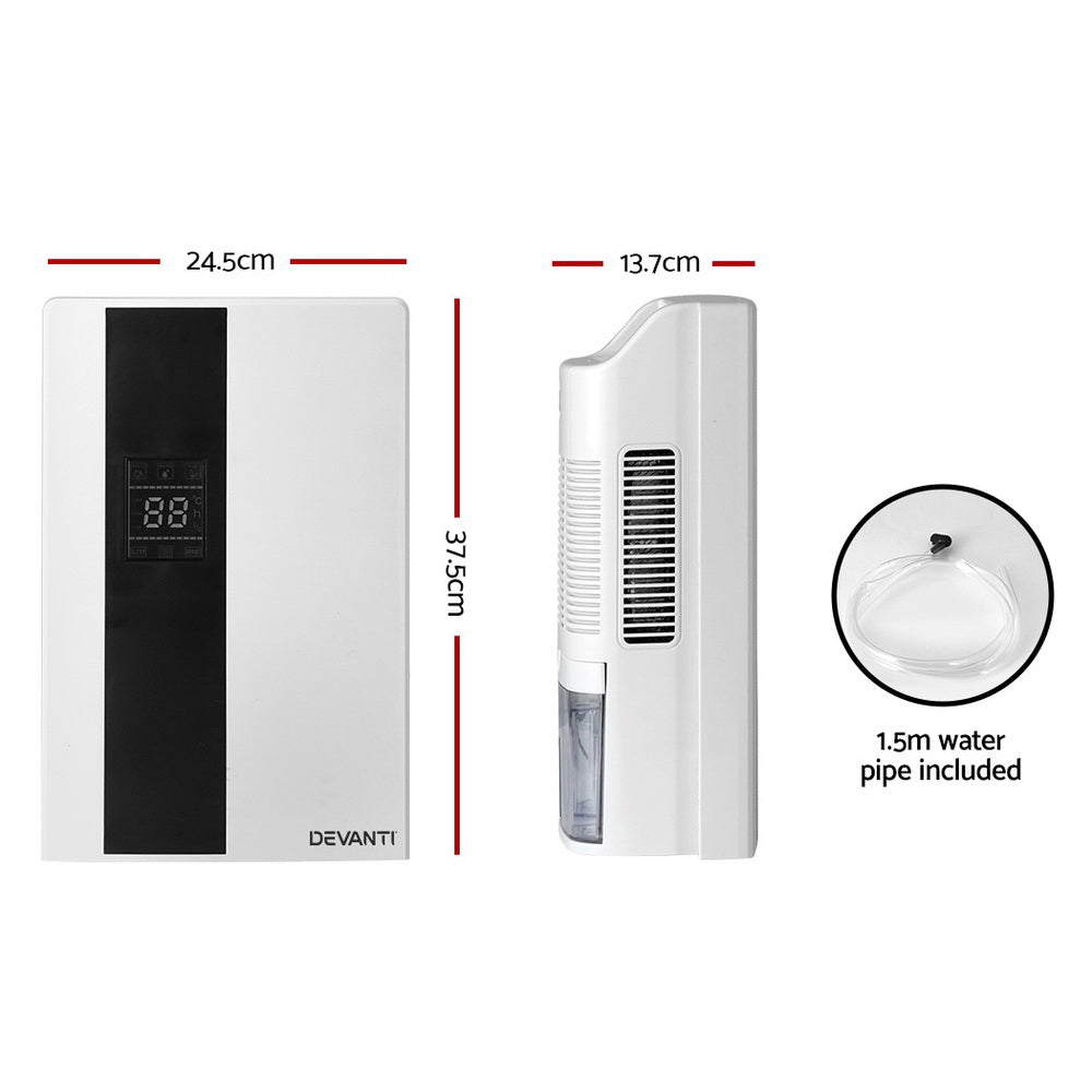 Devanti Dehumidifier 2L Air Purifier White - VogueDecor.au