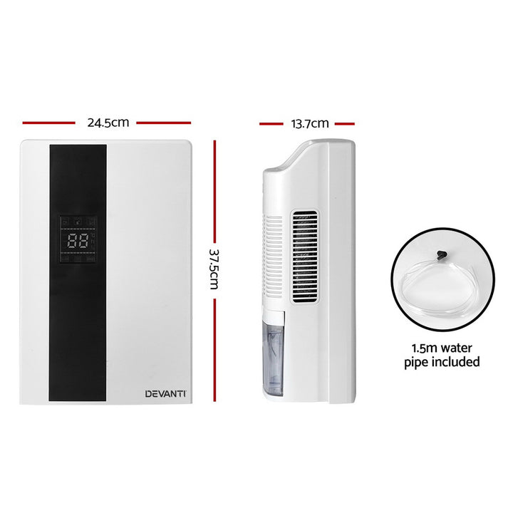 Devanti Dehumidifier 2L Air Purifier White - VogueDecor.au