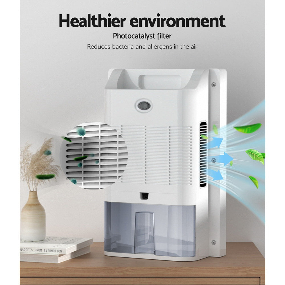 Devanti Dehumidifier 2L Air Purifier White - VogueDecor.au