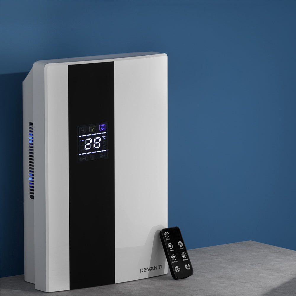 Devanti Dehumidifier 2L Air Purifier White - VogueDecor.au