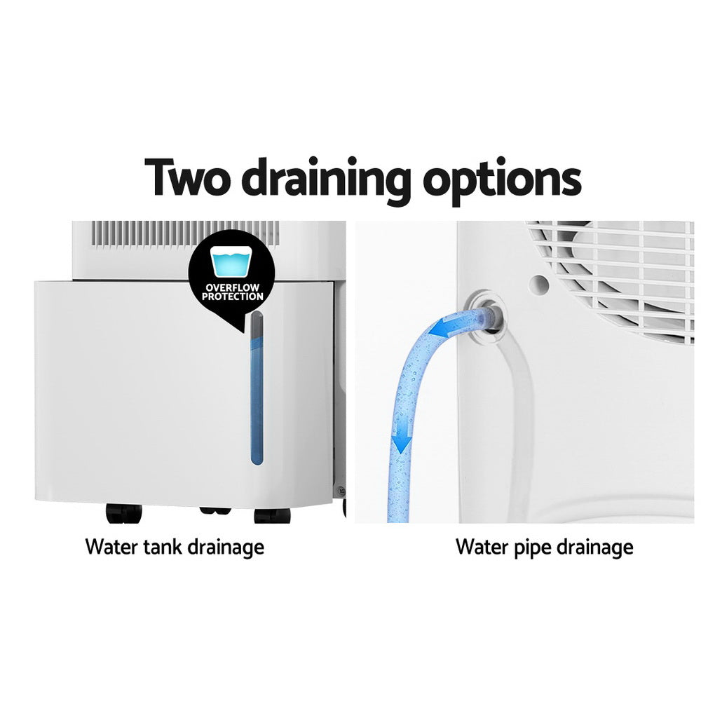 Devanti Dehumidifier 12L Air Purifier White - VogueDecor.au