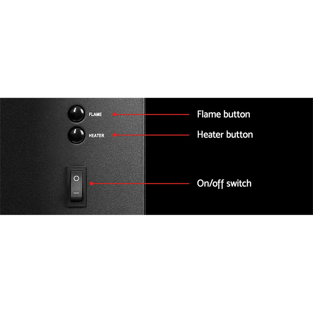 Devanti Electric Fireplace Fire Heater 2000W - VogueDecor.au