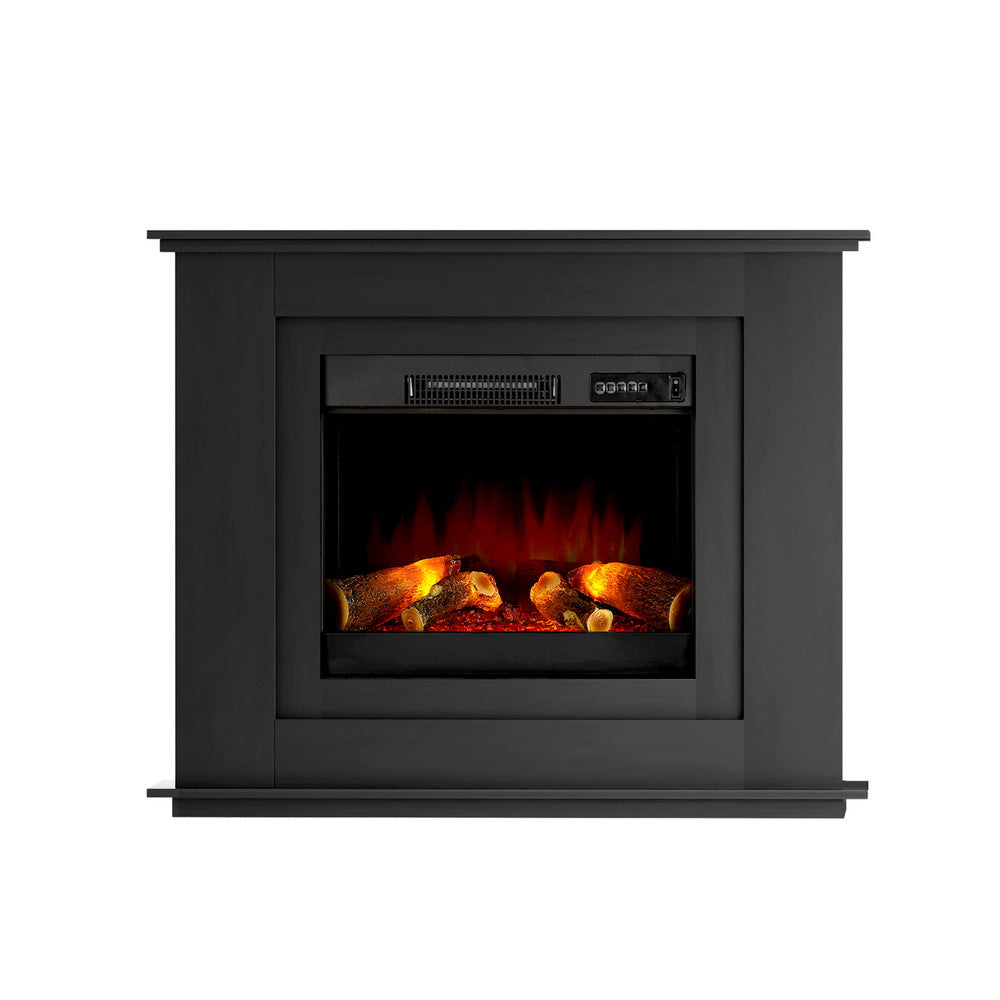 Devanti Electric Fireplace Fire Heater 2000W Black - VogueDecor.au