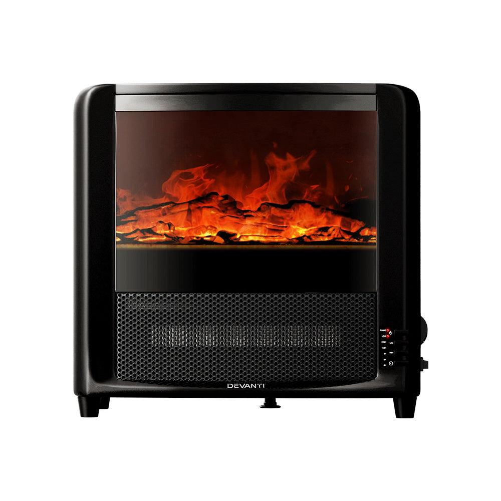 Devanti Electric Fireplace Fire Heaters 2000W - VogueDecor.au