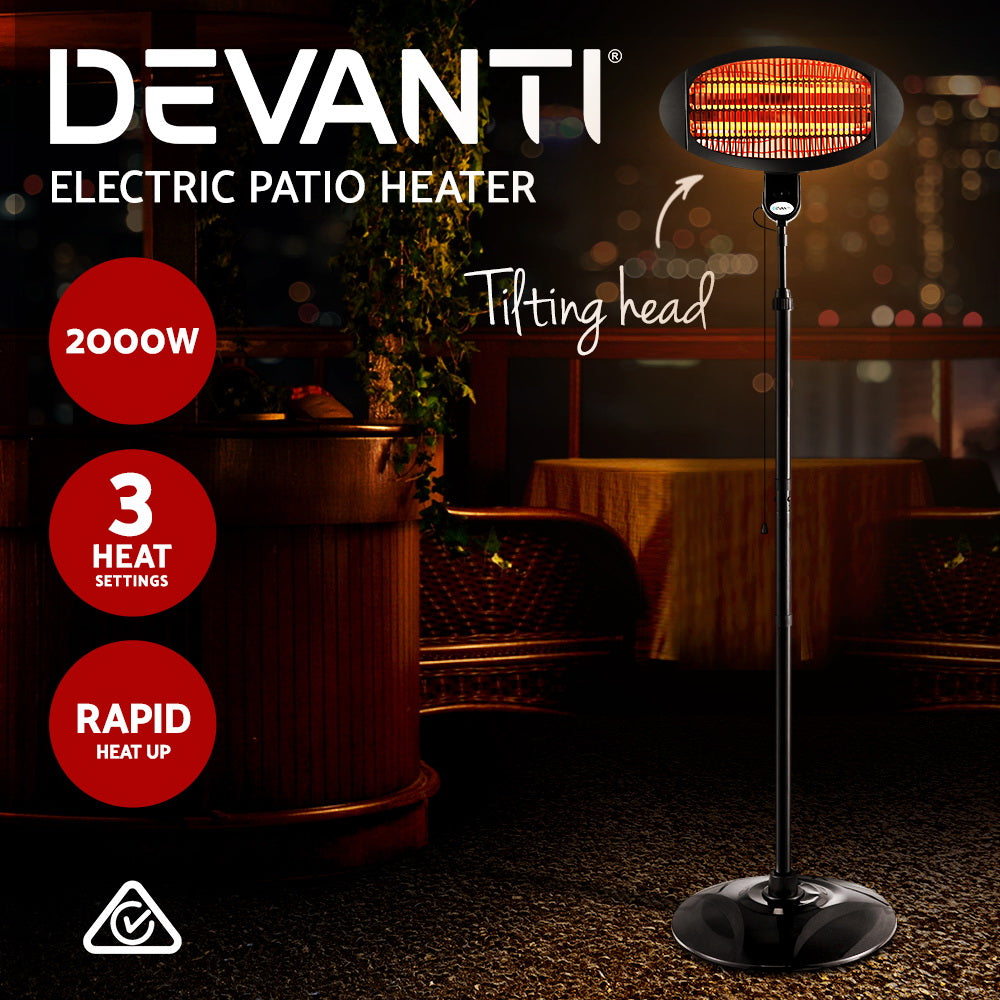 Devanti Electric Patio Heater 2000W - VogueDecor.au