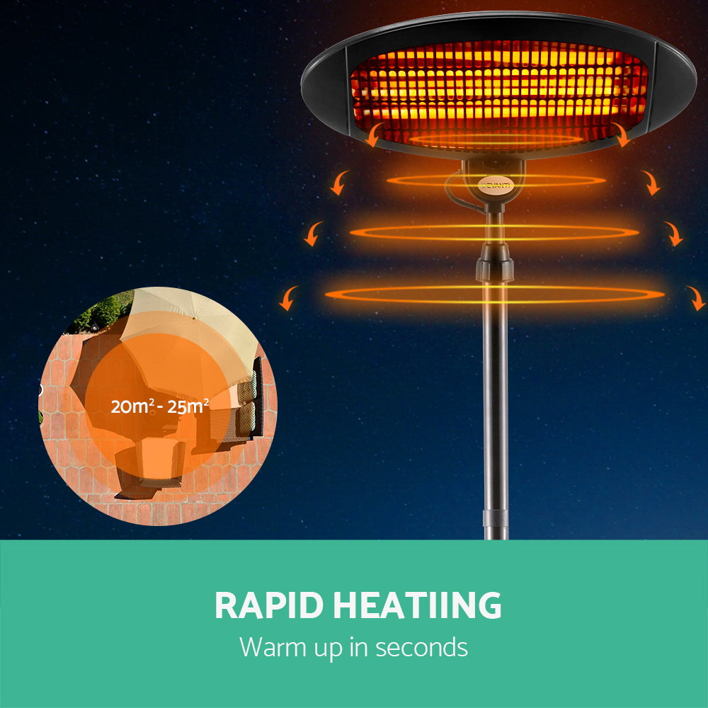 Devanti Electric Patio Heater 2000W - VogueDecor.au