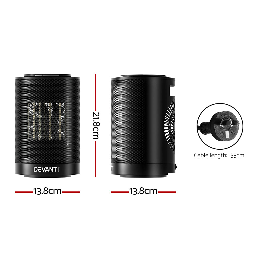 Devanti Electric Fan Heater 1200W - VogueDecor.au