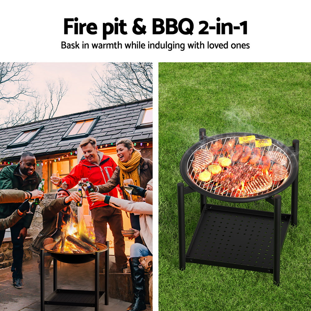 Grillz Fire Pit BBQ Grill 2-in-1 Outdoor - VogueDecor.au