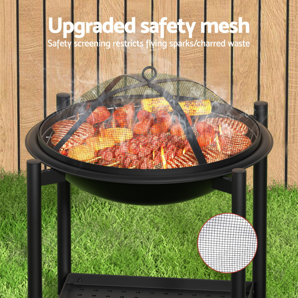 Grillz Fire Pit BBQ Grill 2-in-1 Outdoor - VogueDecor.au
