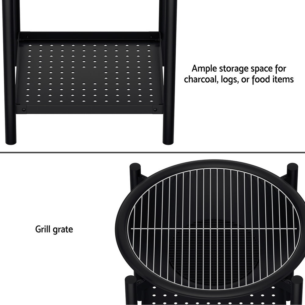 Grillz Fire Pit BBQ Grill 2-in-1 Outdoor - VogueDecor.au