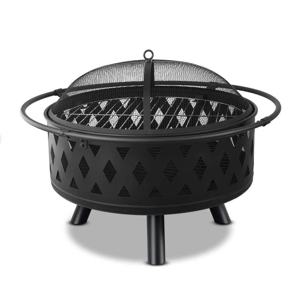 Grillz Fire Pit BBQ Grill 82cm - VogueDecor.au