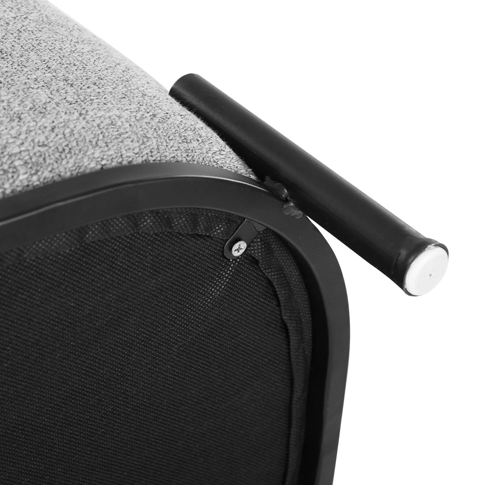 Artiss Ottoman Foot Stool Square Linen Grey - VogueDecor.au