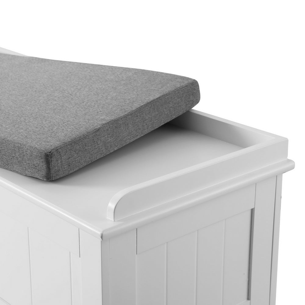 Artiss Storage Ottoman Blanket Box 140cm Fluted Grey - VogueDecor.au