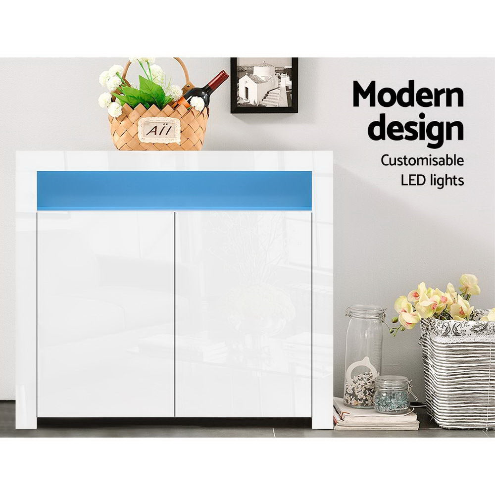 Artiss Buffet Sideboard LED - ARNO White - VogueDecor.au