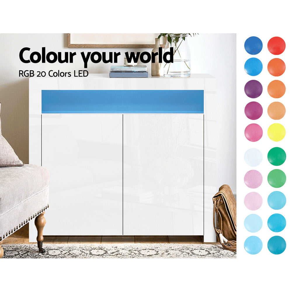 Artiss Buffet Sideboard LED - ARNO White - VogueDecor.au