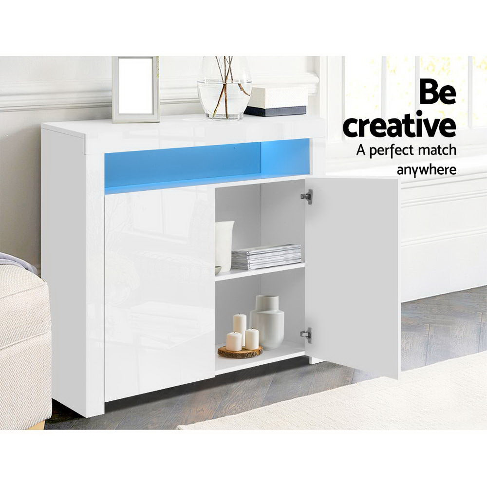 Artiss Buffet Sideboard LED - ARNO White - VogueDecor.au