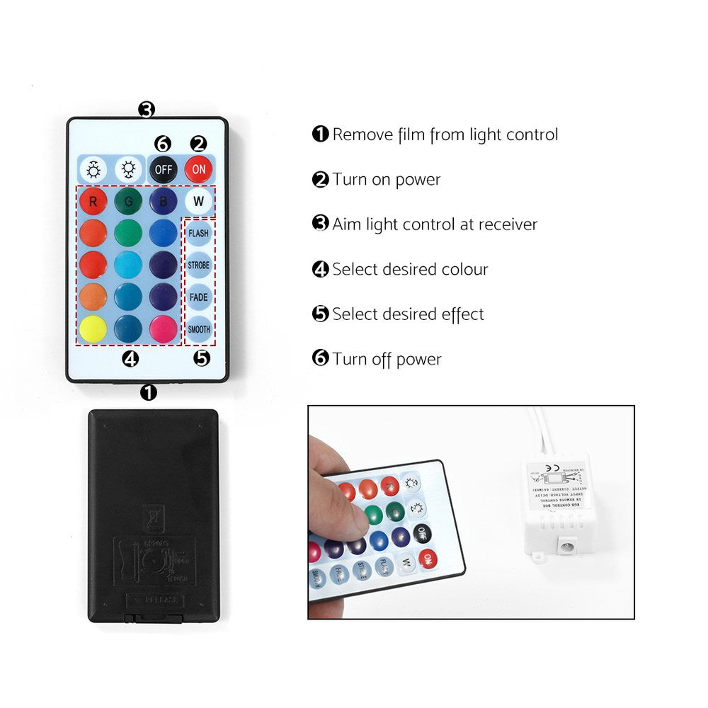 Artiss Bedside Table LED 3 Drawers - COLEY Black - VogueDecor.au