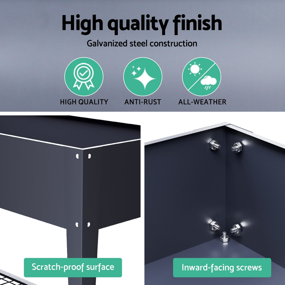 Green Fingers Garden Bed Elevated 100X40X80cm Planter Box Raised Container Herb - VogueDecor.au