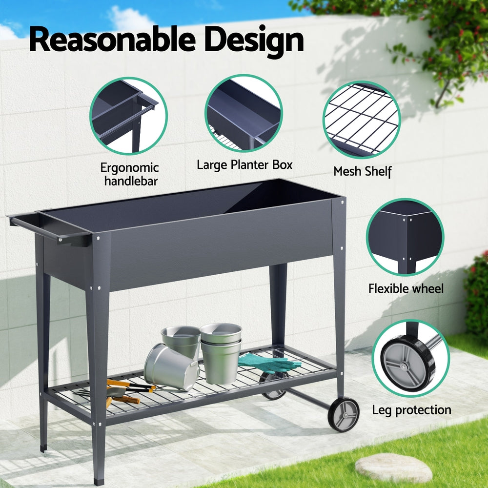 Green Fingers Garden Bed Elevated 100X40X80cm Planter Box Raised Container Herb - VogueDecor.au