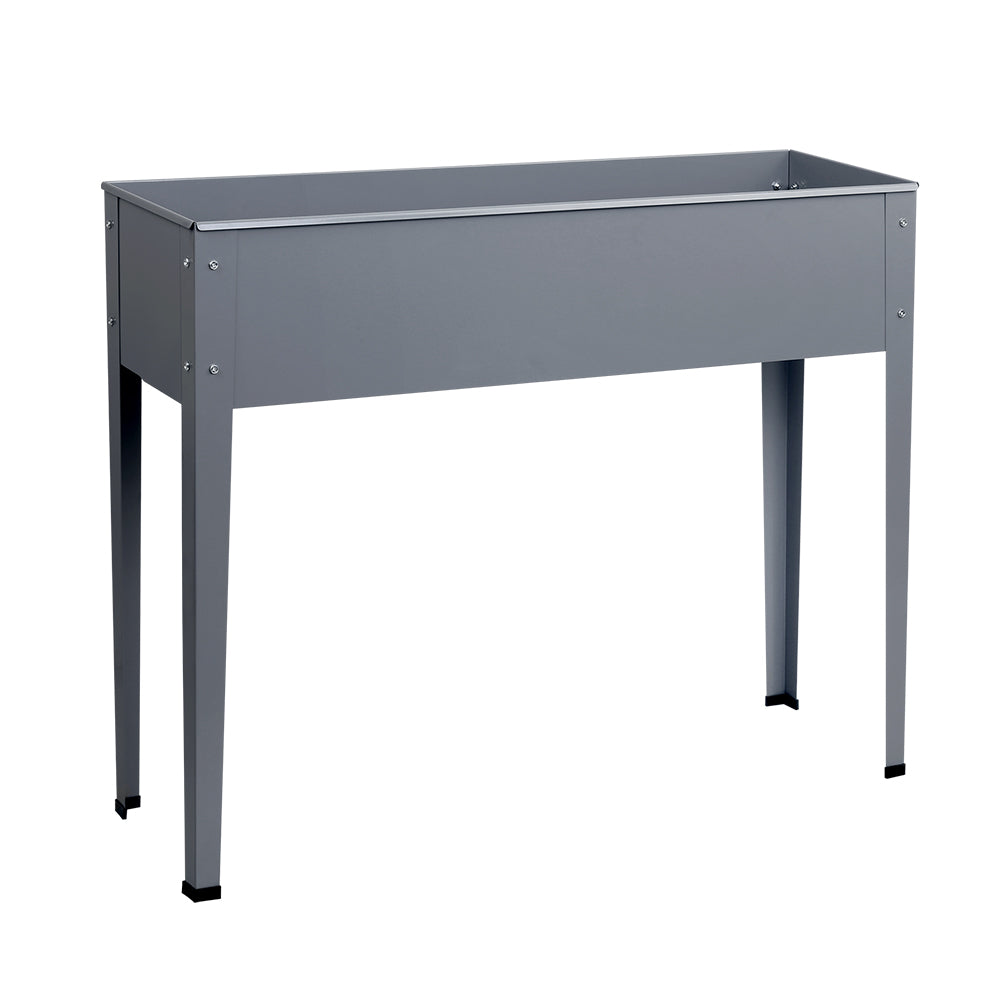 Green Fingers Garden Bed Elevated 100X80X30cm Planter Box Container Galvanised - VogueDecor.au